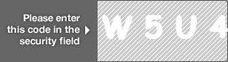 captcha code for visual authentication  letter W number 5 letter U number 4