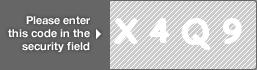 captcha code for visual authentication  letter X number 4 letter Q number 9
